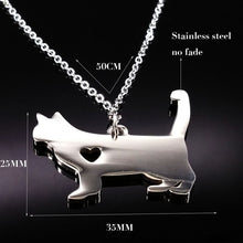 Load image into Gallery viewer, Stainless Steel Tiny Cat Pendant Necklace