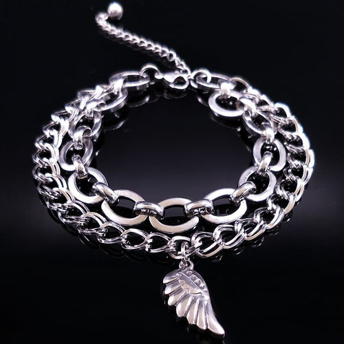 2019 Fashion Wing Stainless Steel Bracelets
